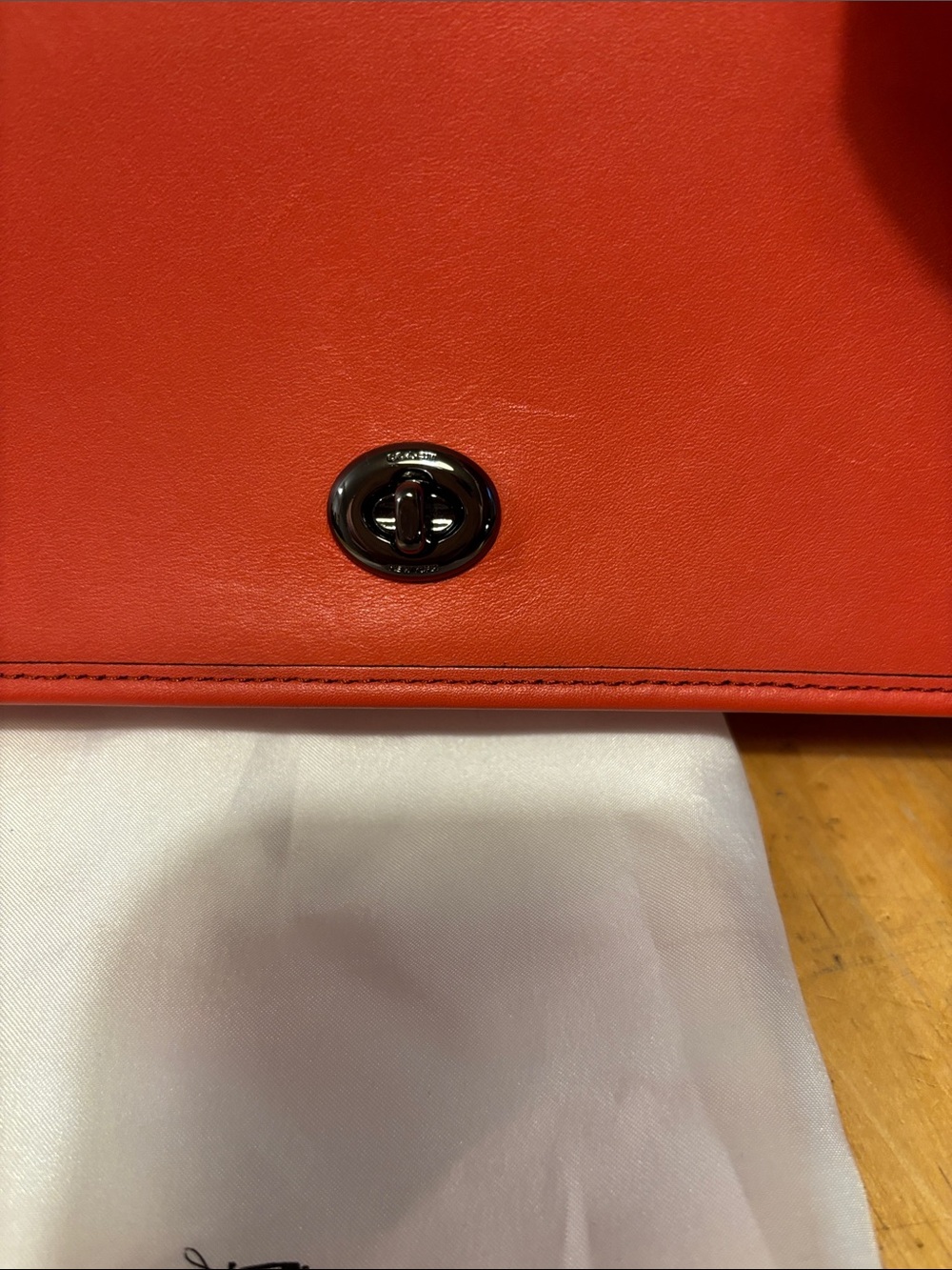 Coach Coral Leather Turnlock Crossbody Bag - Picture 5 of 14